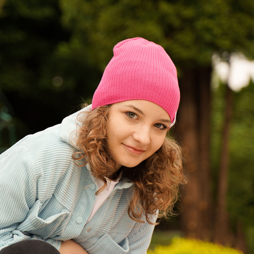 Set autunno/primavera bambina: berretto e scaldacollo, con cotone, crema, Farinka