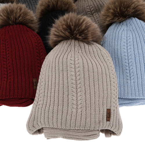 Set invernale bambino: berretto e scaldacollo, grigio scuro, 100% Lana Merino, con lacci, Zongo