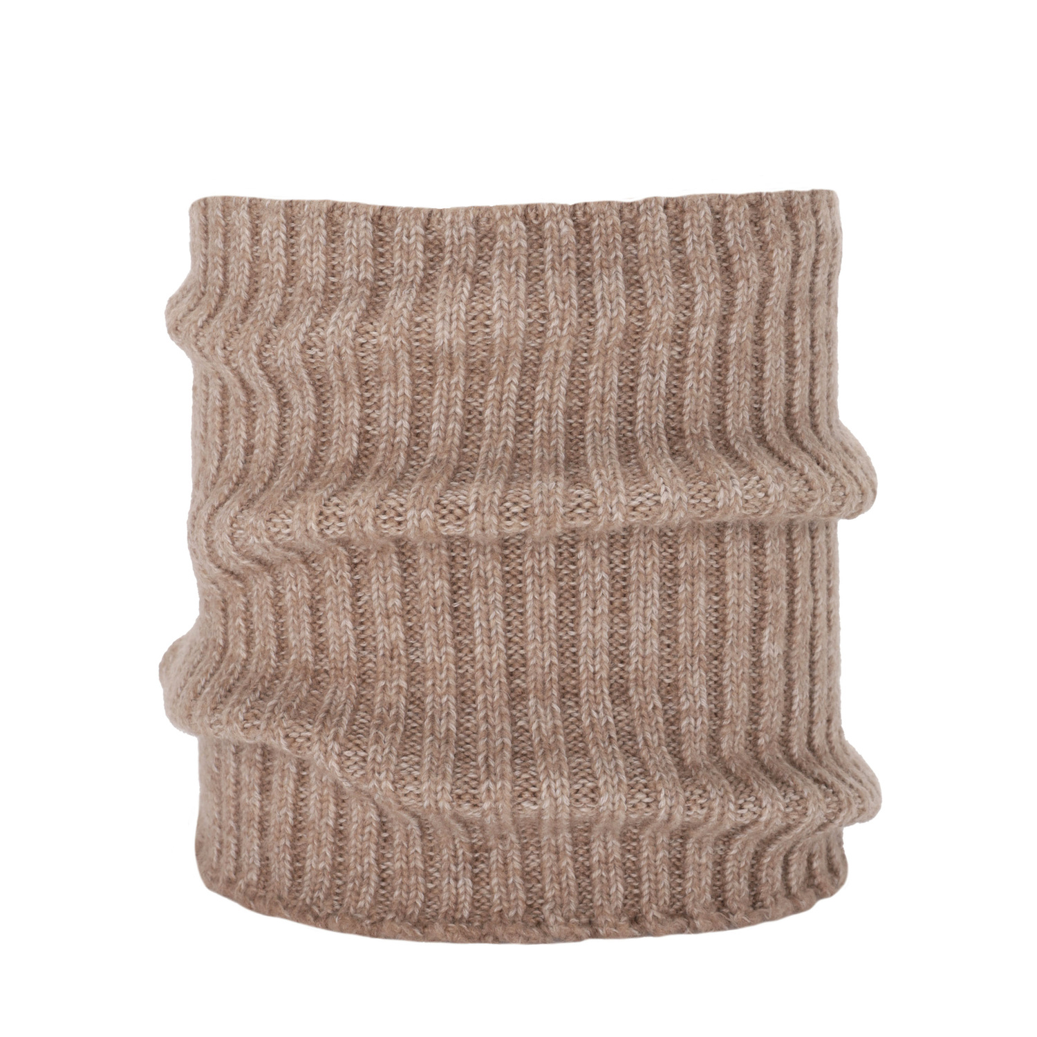 Scaldacollo invernale donna, beige scuro, 100% Lana Merino, Besta