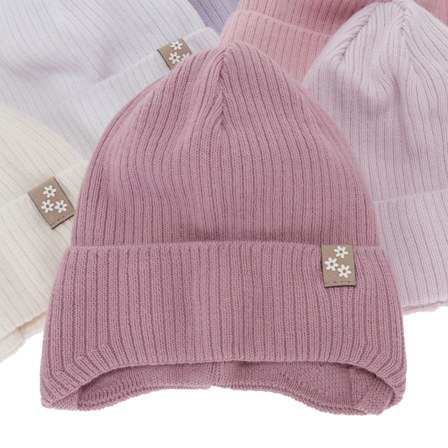 Berretto autunno/primavera bambina, beige, con lacci, 100% cotone, Lunara