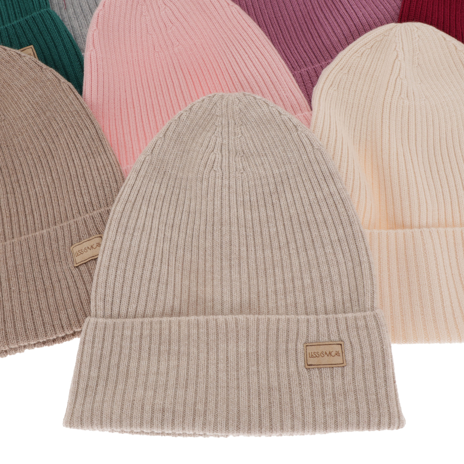 Berretto invernale donna, rosa chiaro, 100% Lana Merino, Sophie