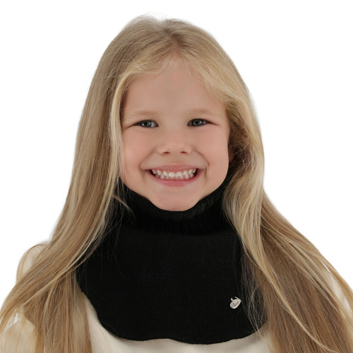 Golf invernale bambina, nero, Pixi