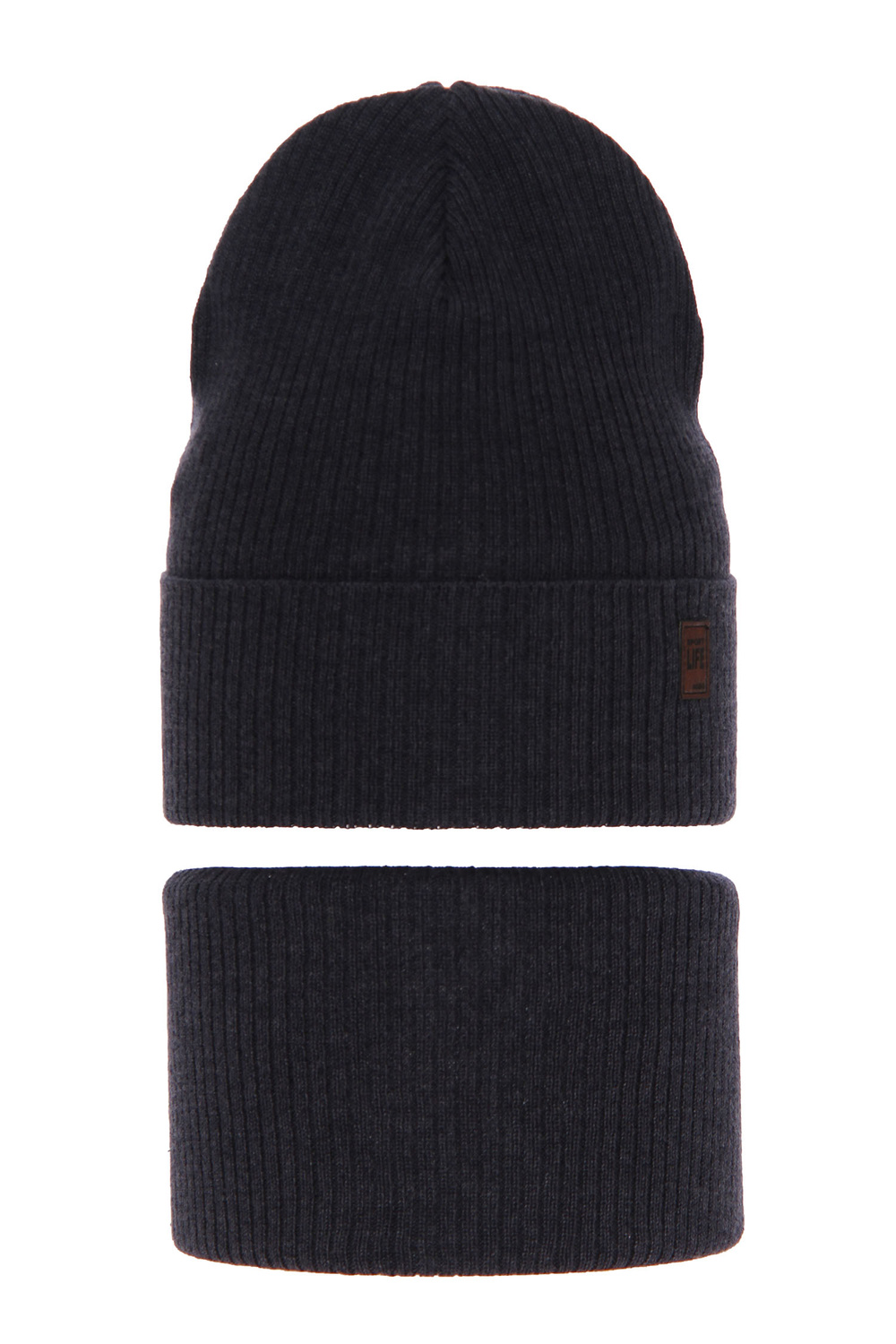 Set autunno/primavera bambino: berretto e scaldacollo, con cotone, blu scuro, Dragon