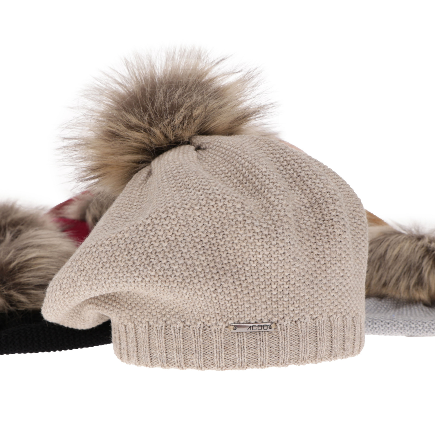 Berretto invernale donna, beige, 100% Lana Merino, Bonnie