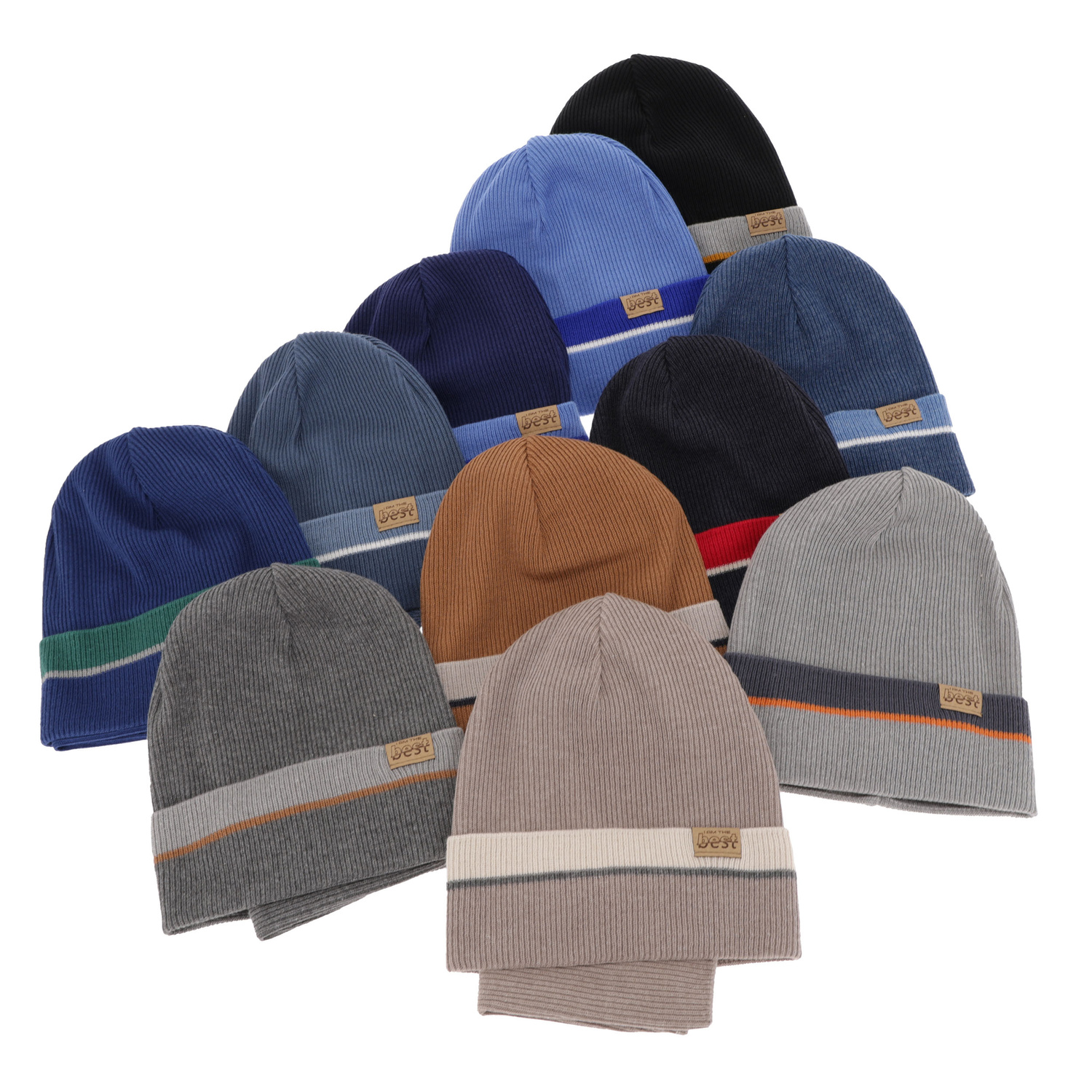 Set autunno/primavera bambino: berretto e scaldacollo, con cotone, blu, Antonio