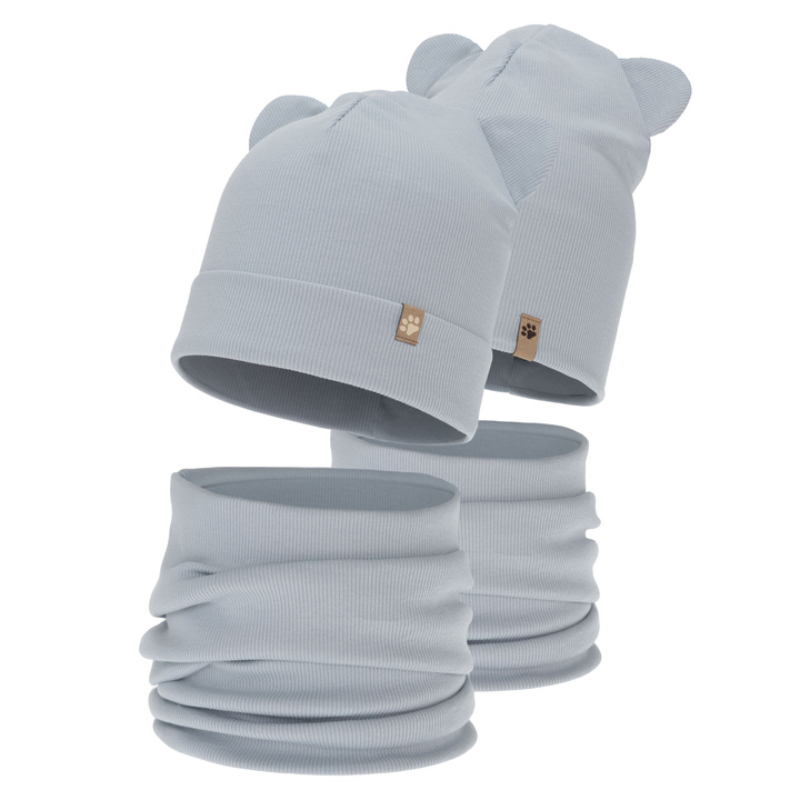 Set autunno/primavera bambino (berretto e scaldacollo), grigio, Farim