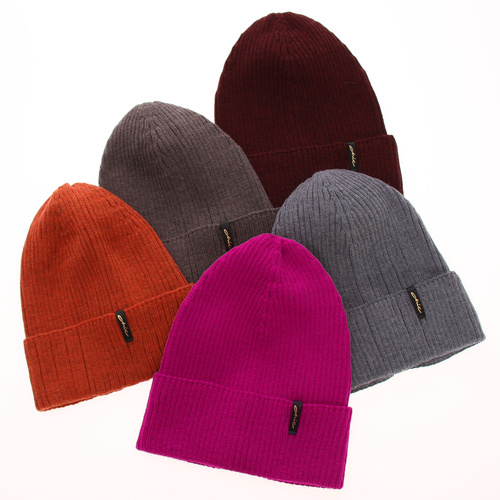 Berretto invernale donna, beige, 100% Lana Merino, Megan