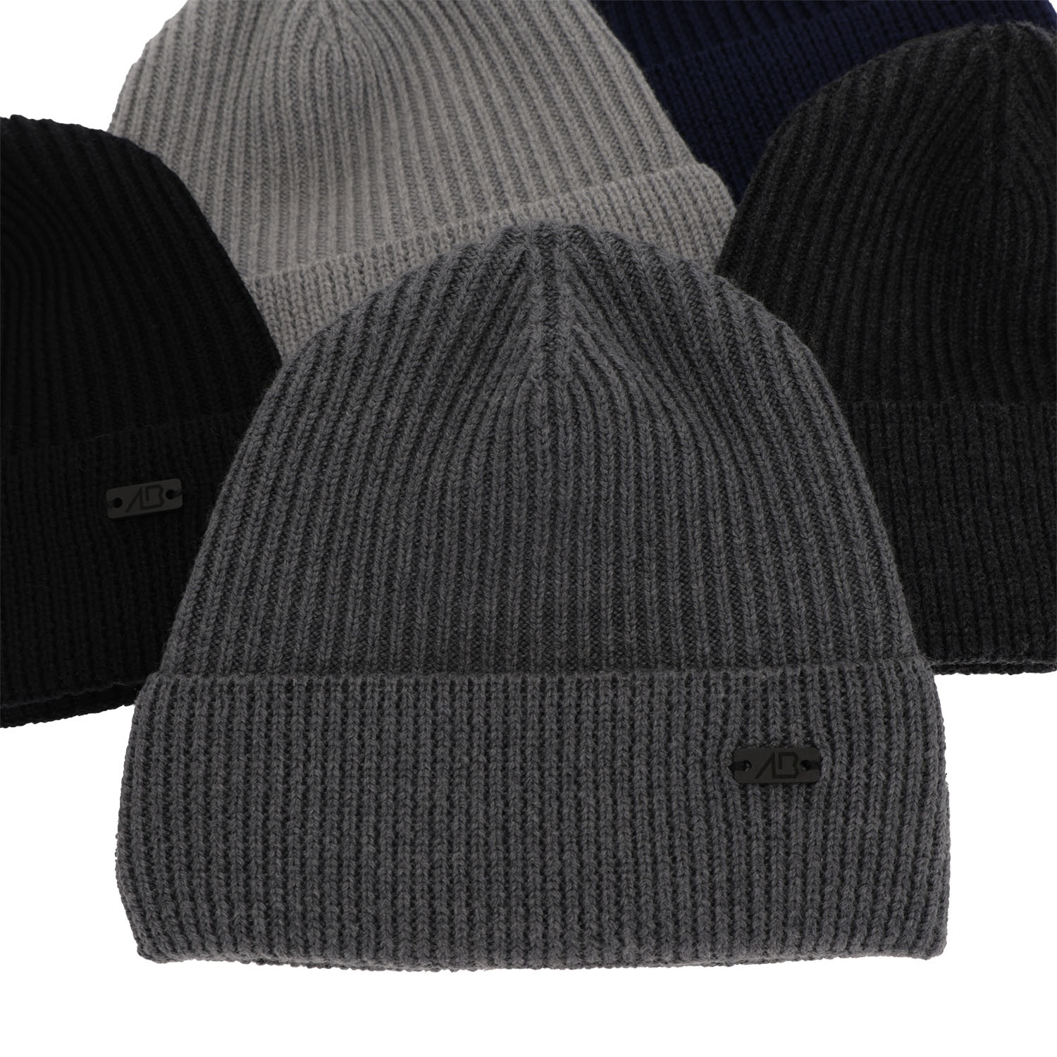 Berretto invernale uomo, grigio, 100% Lana Merino, Owen