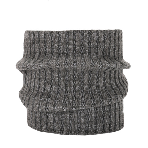 Scaldacollo invernale donna, grigio, 100% Lana Merino, Besta