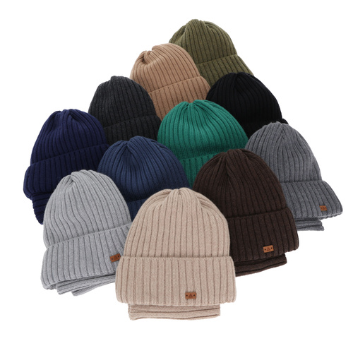 Set invernale bambino (berretto e scaldacollo), 100% Lana Merino, marrone, Umberto