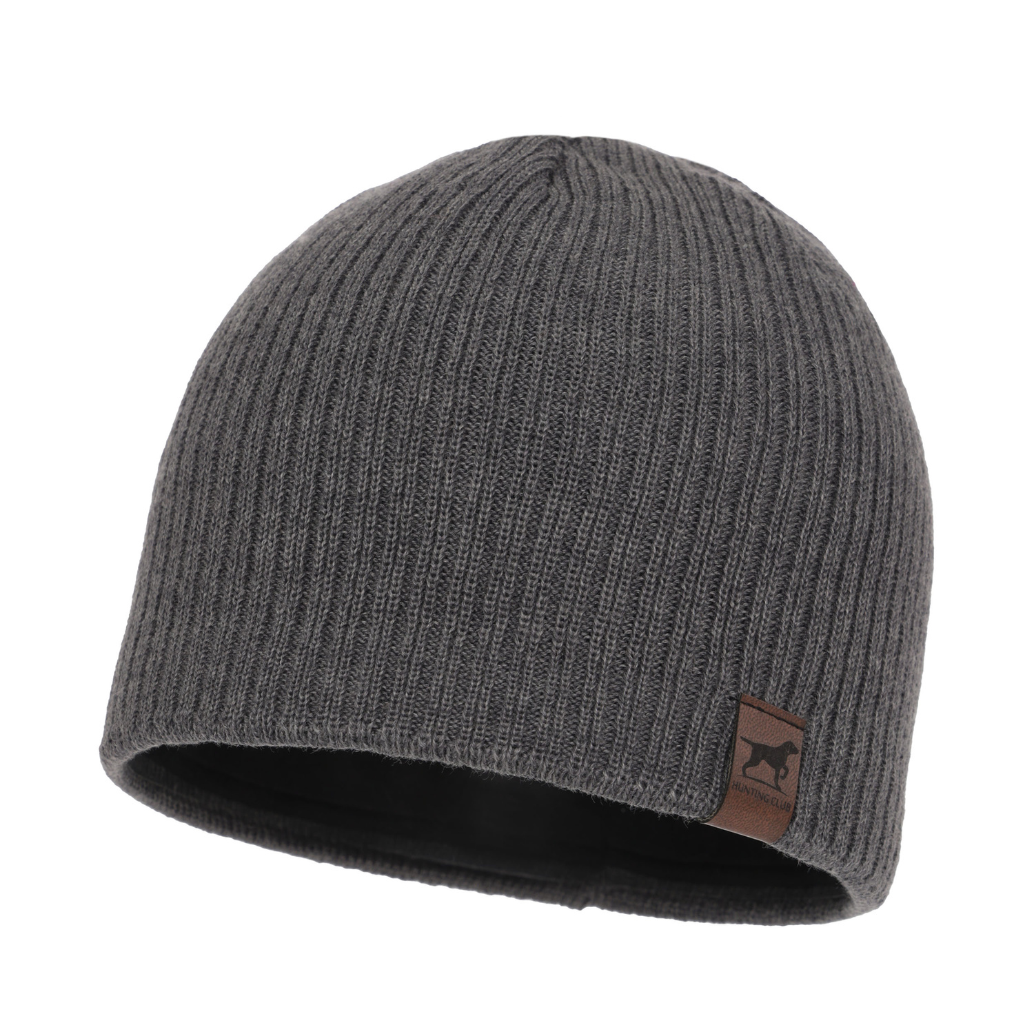 Berretto invernale uomo, grigio, 100% Lana Merino, Bird