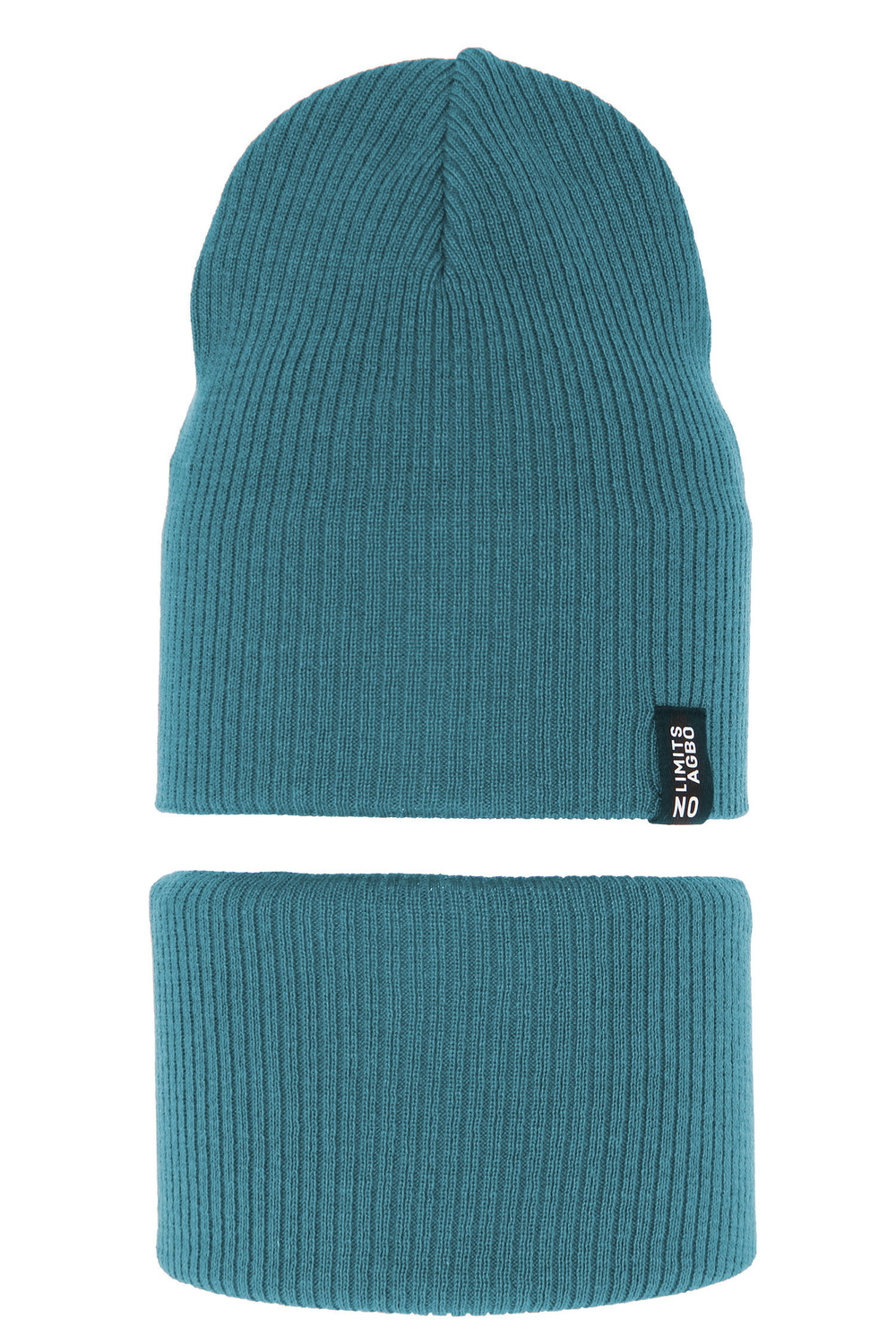 Set autunno/primavera bambino: berretto e scaldacollo, con cotone, blu, Tunis