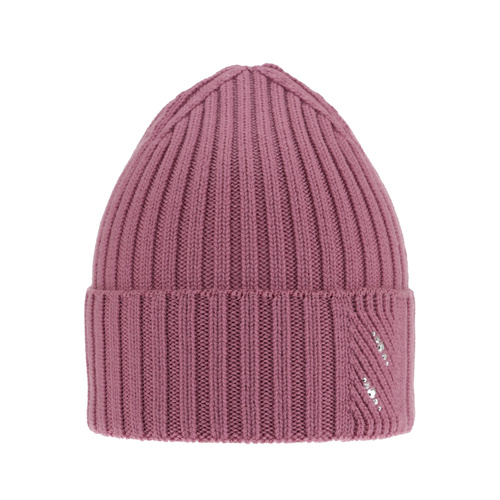 Berretto invernale donna, viola, 100% Lana Merino, Ariga