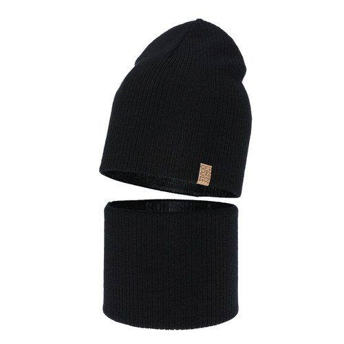 Set autunno/primavera bambina: berretto e scaldacollo, bianco, 100% Lana Merino, Ricona