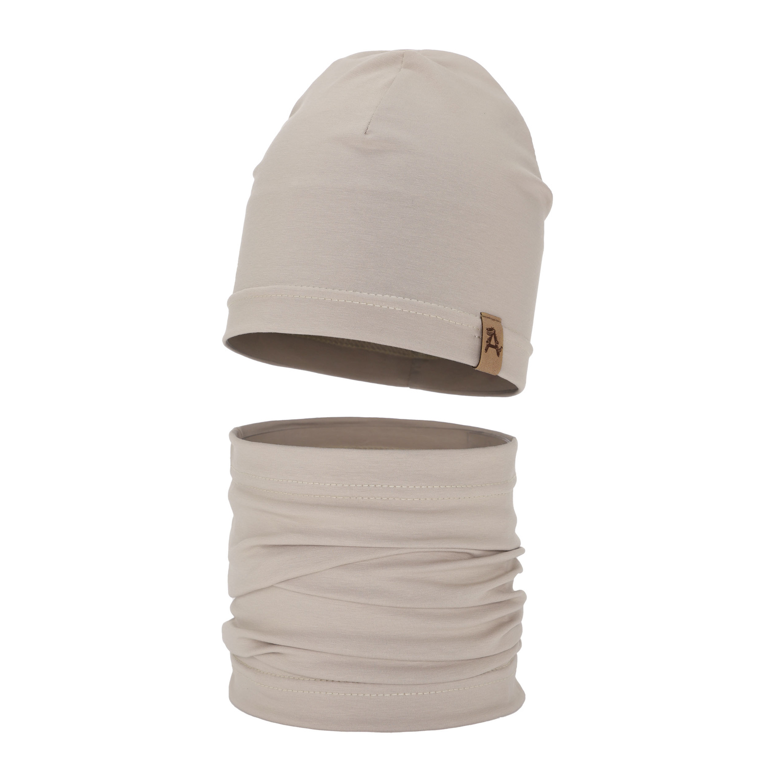 Set autunno/primavera bambino: berretto e scaldacollo, beige, Griffin