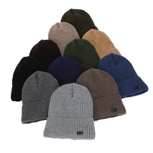 Berretto invernale da uomo, blu navy, con lana merino, Jeffrey