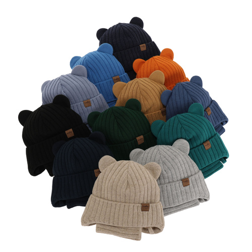 Set invernale bambino: berretto e scaldacollo, blu scuro, con lacci, Ferven