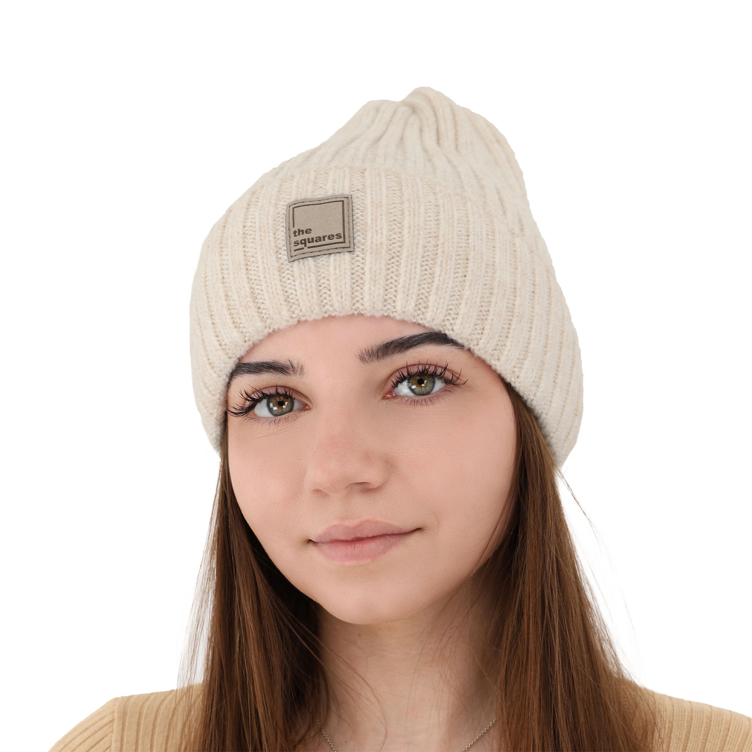 Berretto invernale donna, bianco, 100% Lana Merino, Benedetta