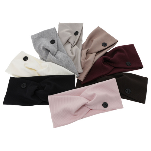 Fascia per capelli autunno/primavera donna, nero, cotone, Auri