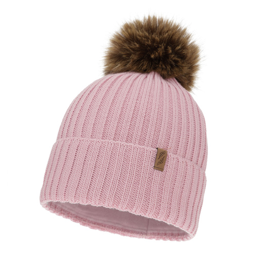 Berretto invernale donna, camel, con lana merino, Zamira