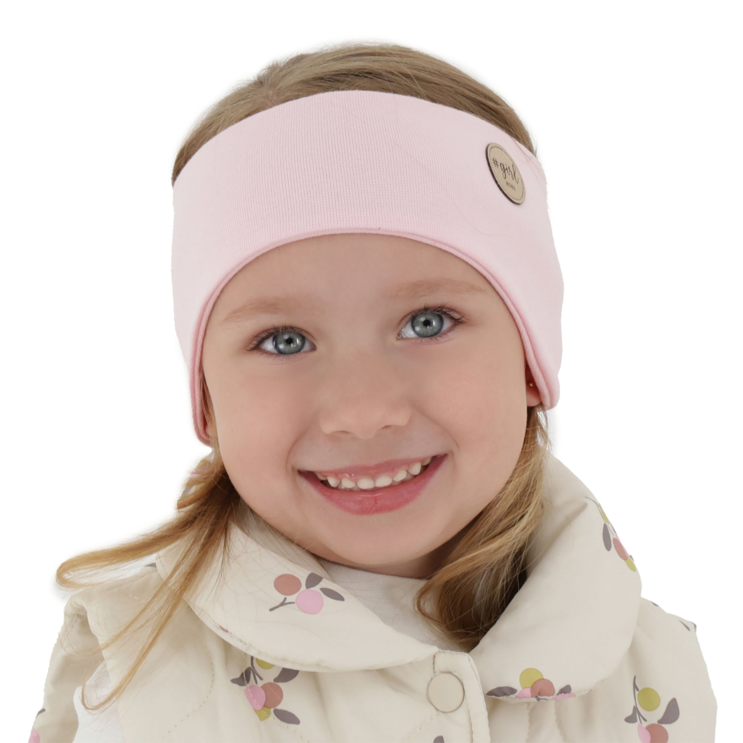 Fascia per capelli autunnale, primaverile per bambina, rosa Maranta