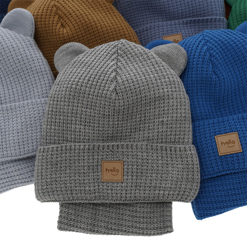 Set invernale bambino: berretto e scaldacollo, arancione, con pompon, Michael