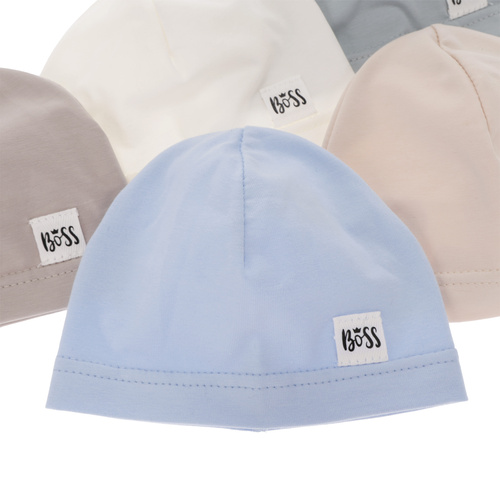 Berretto autunno/primavera bambino, beige scuro, in cotone, Niki