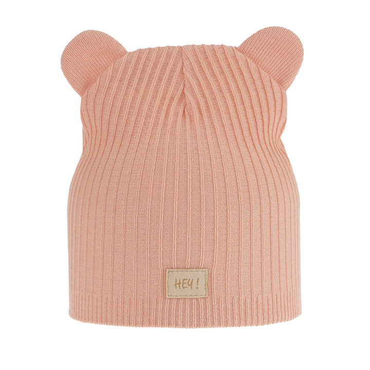 Berretto autunno/primavera bambina, con cotone, arancione, Con pompon, Clarisa