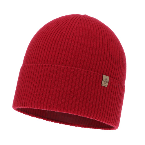 Berretto autunno/primavera donna, rosso, lana merino con cashmere, Alineta