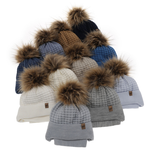 Set invernale bambino: berretto e sciarpa, beige, Salem