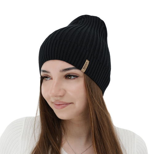 Berretto primaverile e autunnale da donna, con cotone, color cammello, Mirona