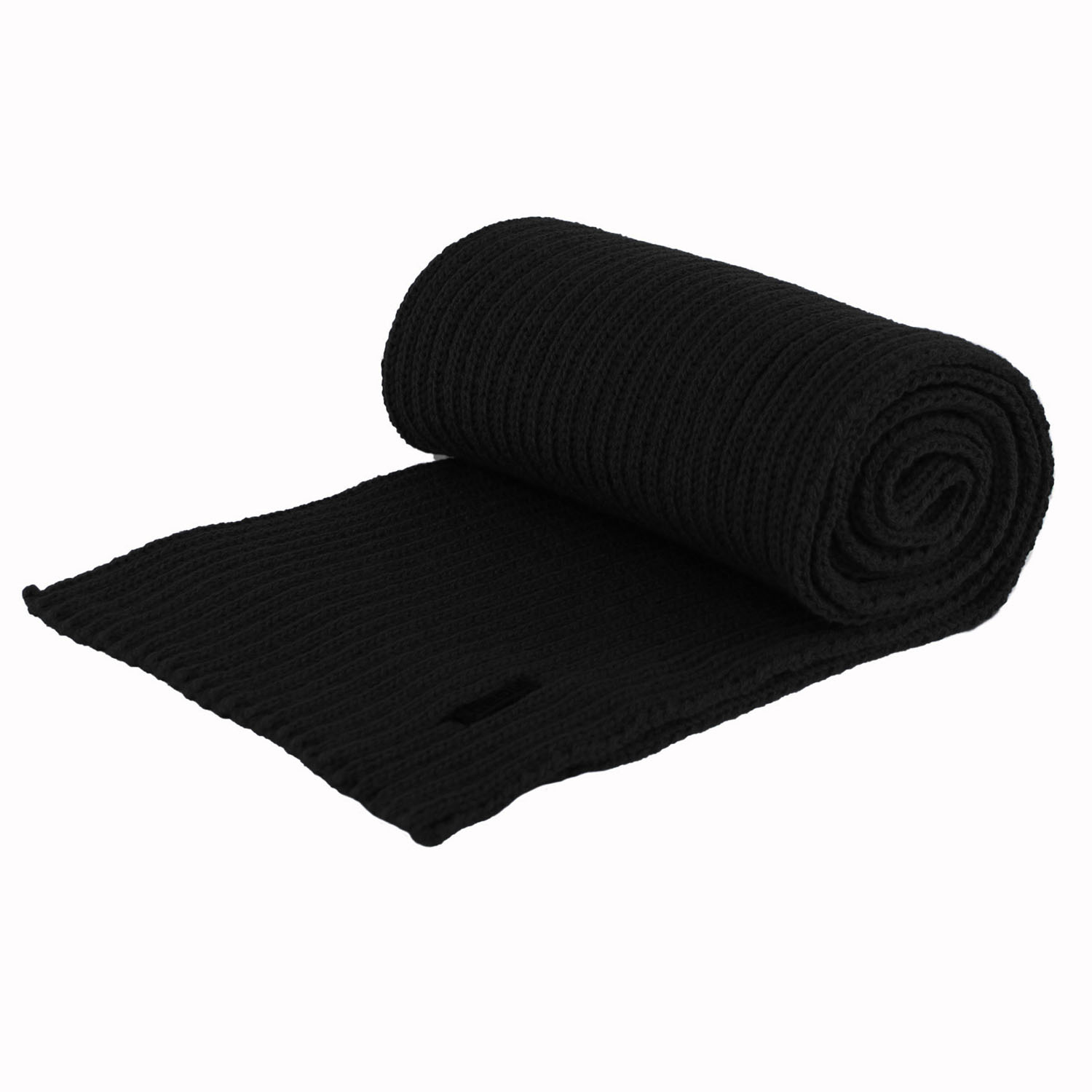 Sciarpa invernale uomo, nero, Magnat