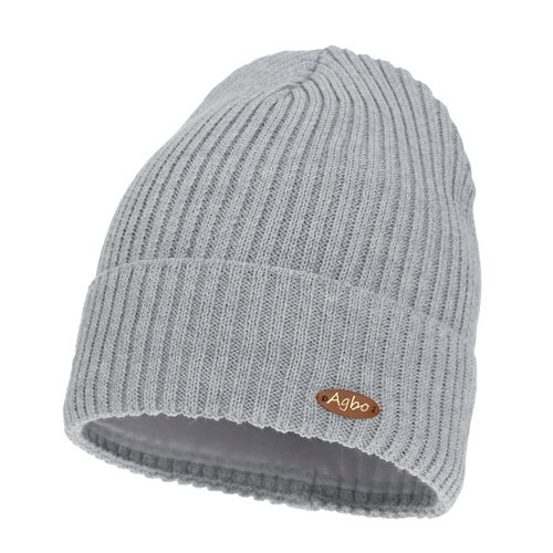 Berretto invernale da donna, grigio, con lana merino Shila