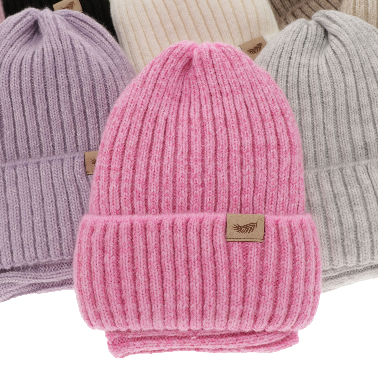 Set invernale bambina: berretto e scaldacollo, crema, 100% Lana Merino, Karmina