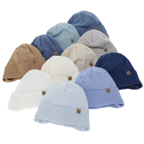 Berretto autunno/primavera bambino, azzurro, con lacci, Leif