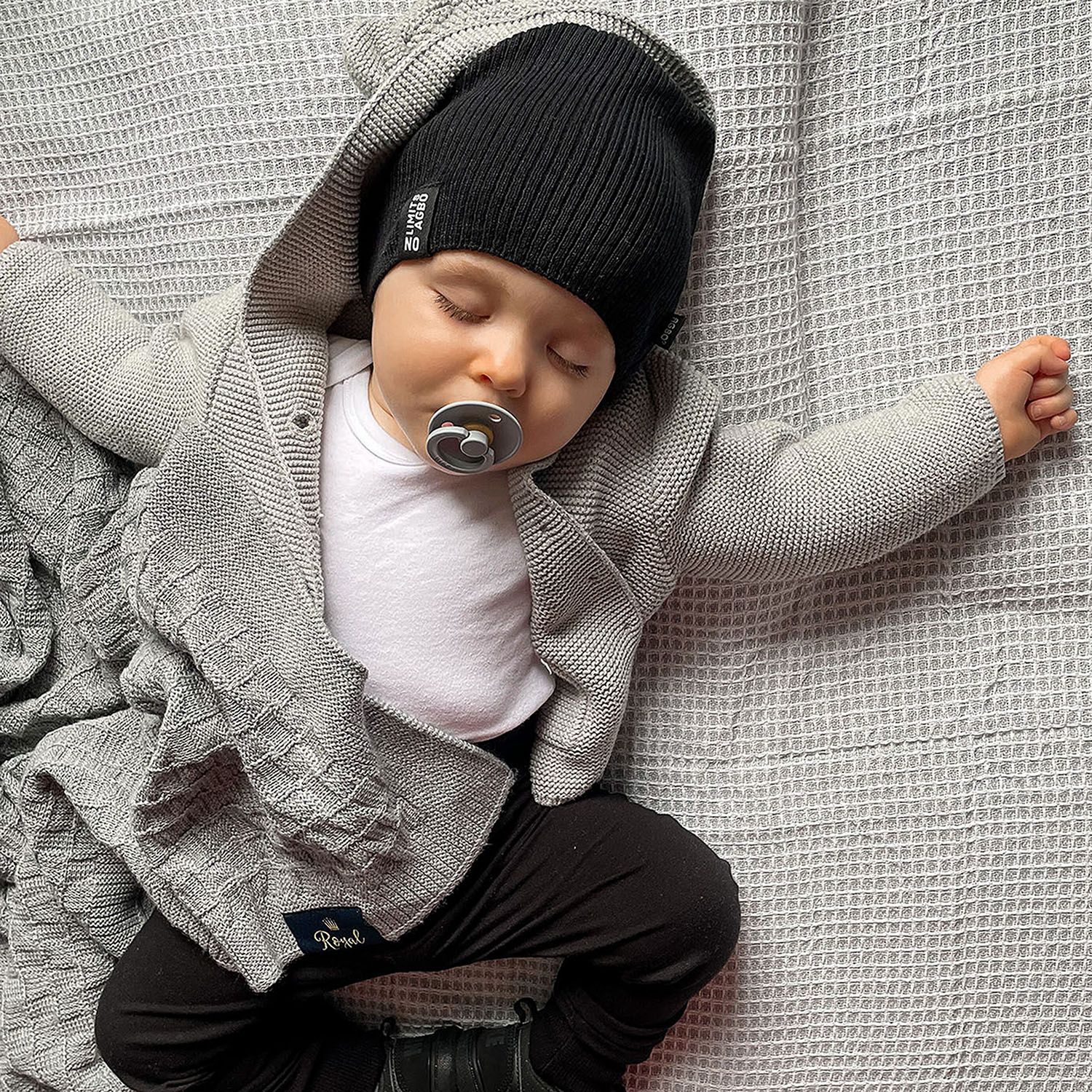 Set autunno/primavera bambini: berretto e scaldacollo, con cotone, arancione, Tunis