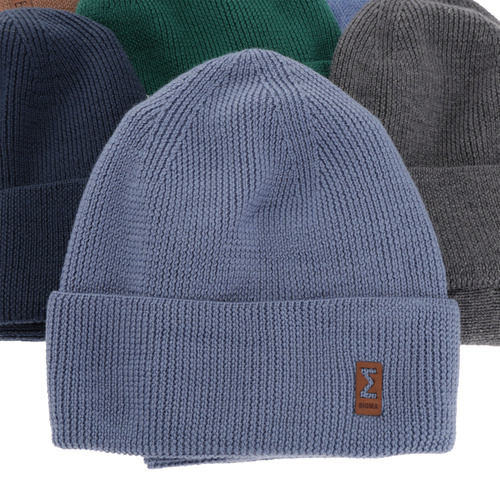 Set autunno/primavera bambino: berretto e scaldacollo, grigio scuro, 100% Lana Merino, Bruce