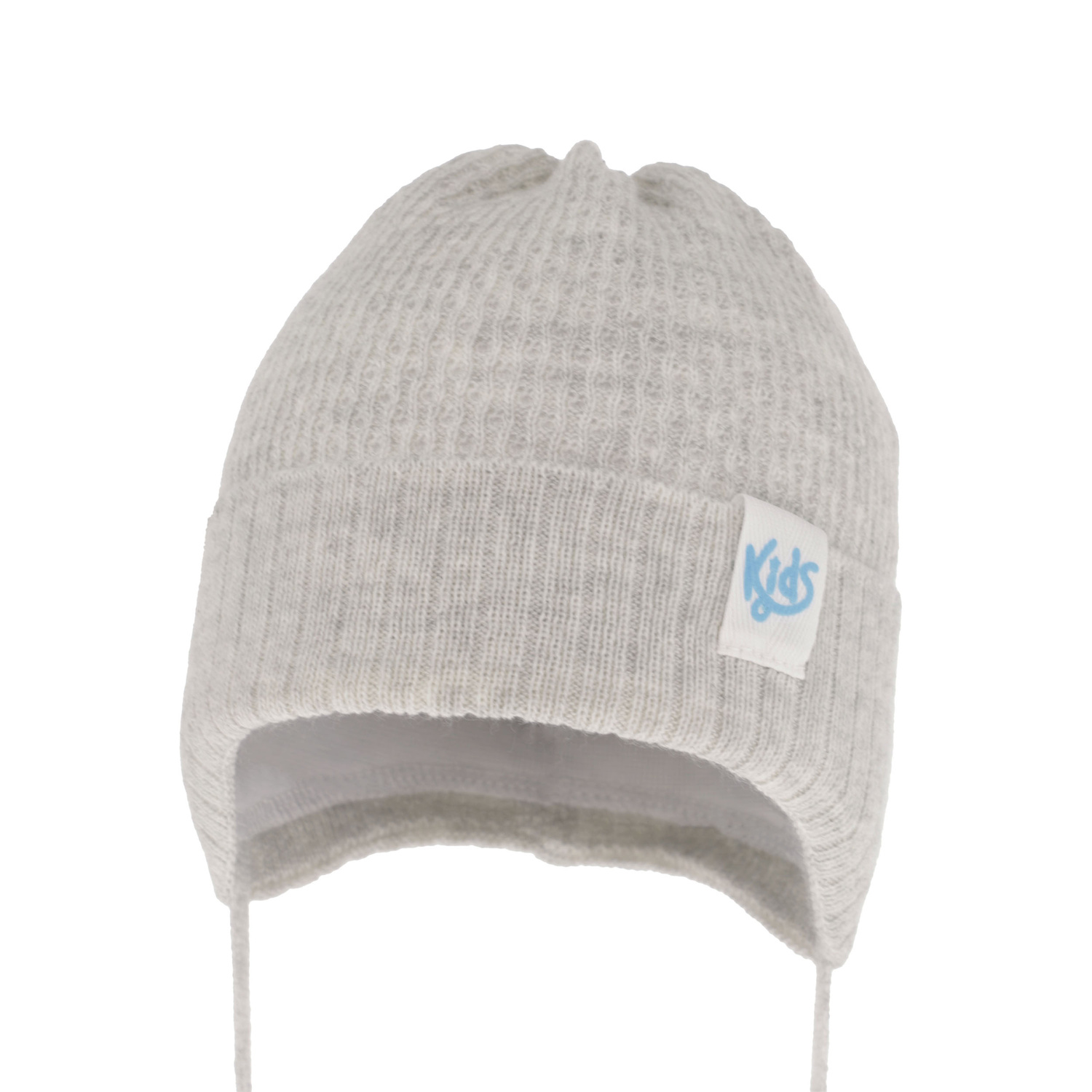 Berretto autunno/primavera bambino, grigio chiaro, con lacci, Galvani