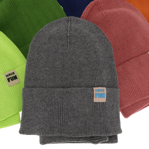 Set autunno/primavera bambino: berretto e scaldacollo, con cotone, corallo, Ottavio