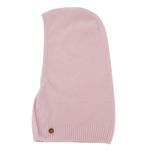 Passamontagna autunnale, invernale, donna, rosa chiaro, lana merino con cashmere, Kiruna