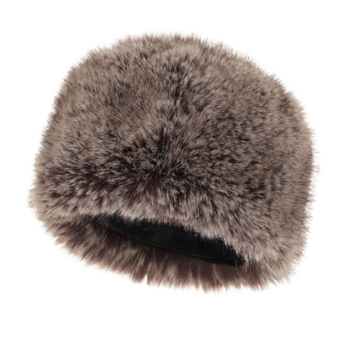 Berretto invernale donna, beige, foderato in cotone, Holly