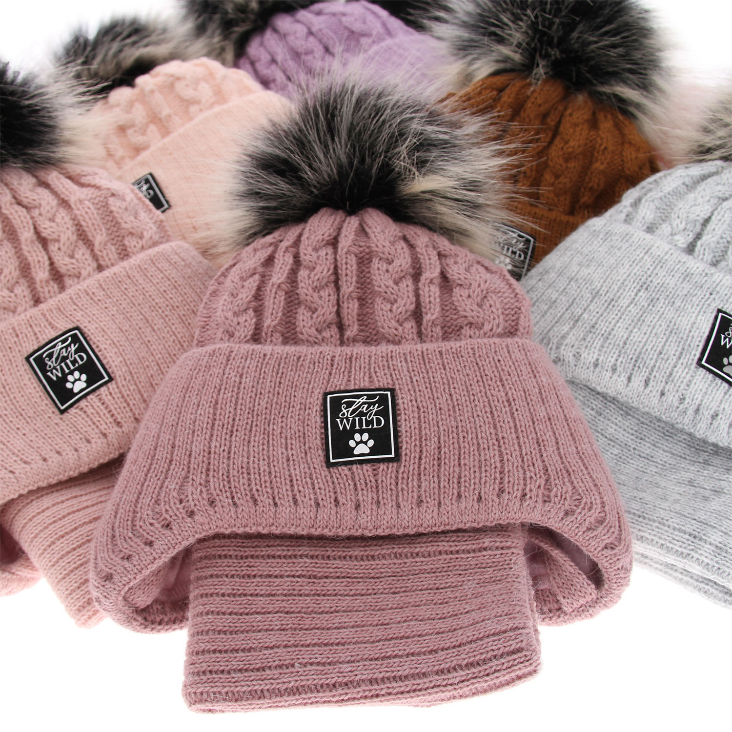 Set invernale bambina: berretto e scaldacollo, marrone, con lacci, Melodia