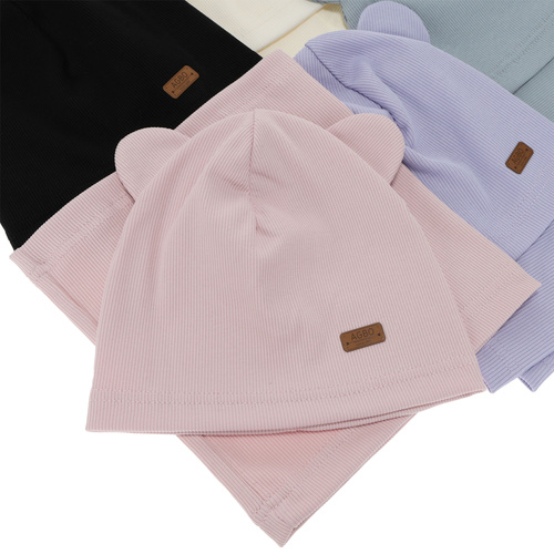 Set autunno/primavera bambina: berretto e scaldacollo, di cotone, crema Georgea