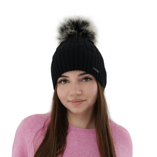 Berretto invernale donna, camel, 100% Lana Merino, Talaria