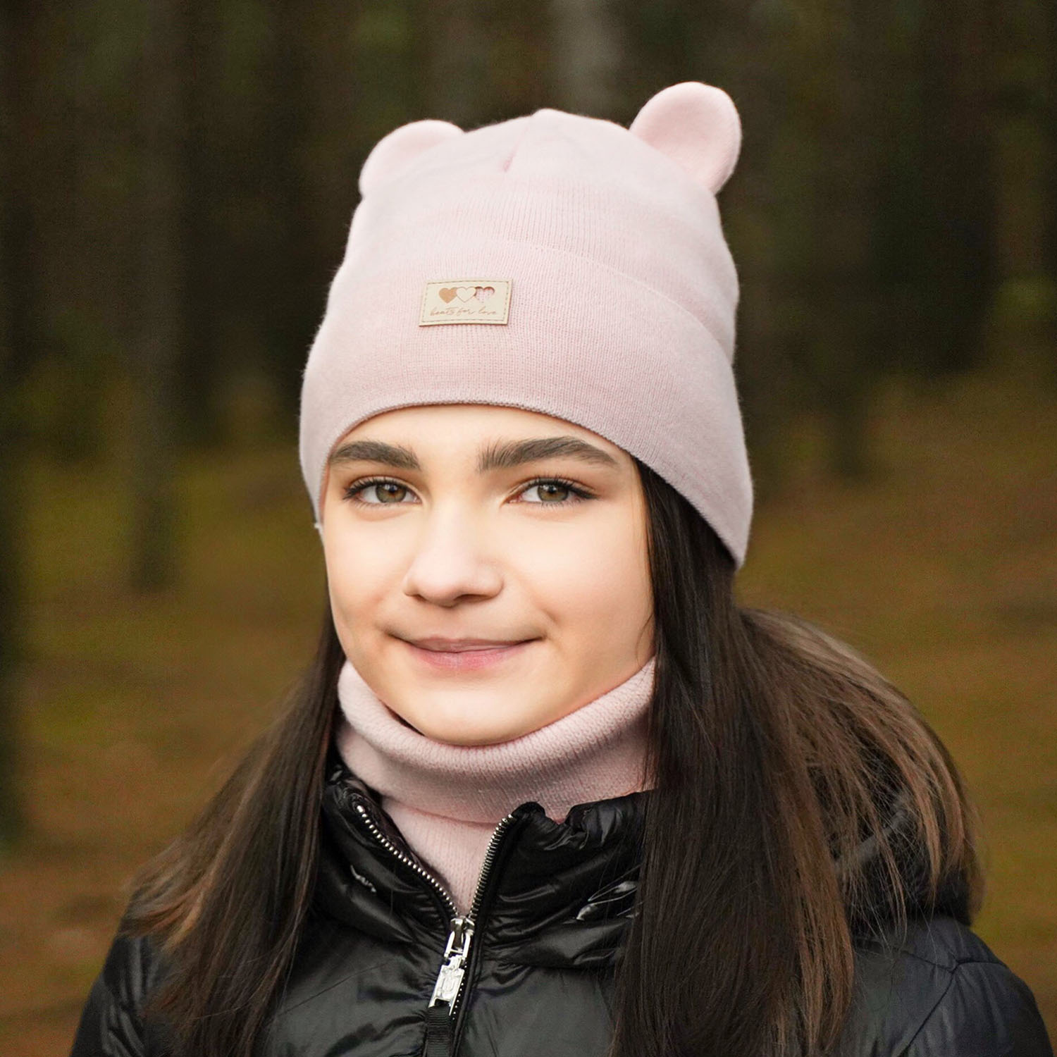 Set invernale bambina: berretto e scaldacollo, lilla, Xantia