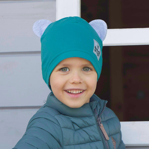 Berretto autunno/primavera bambino, blu scuro, in cotone, Jugo