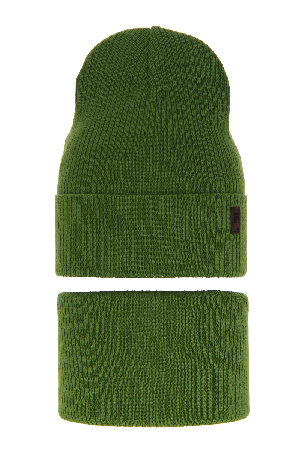 Set autunno/primavera bambino: berretto e scaldacollo, con cotone, verde, Dragon