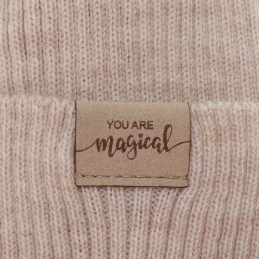 Set autunno/primavera bambina: berretto e scaldacollo, beige, 100% Lana Merino, Magenta