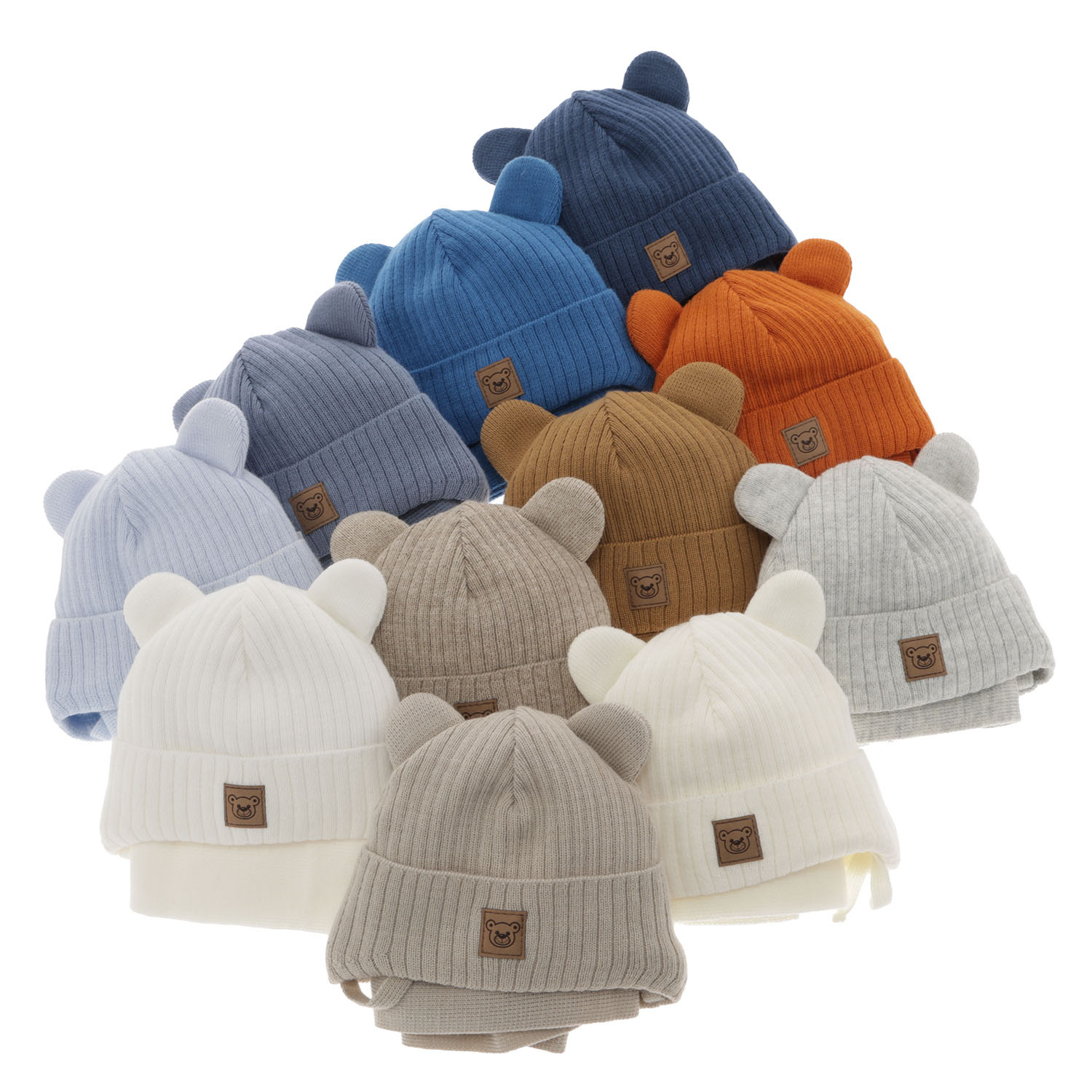 Set invernale bambino: berretto e sciarpa, blu, con lacci, Anthony