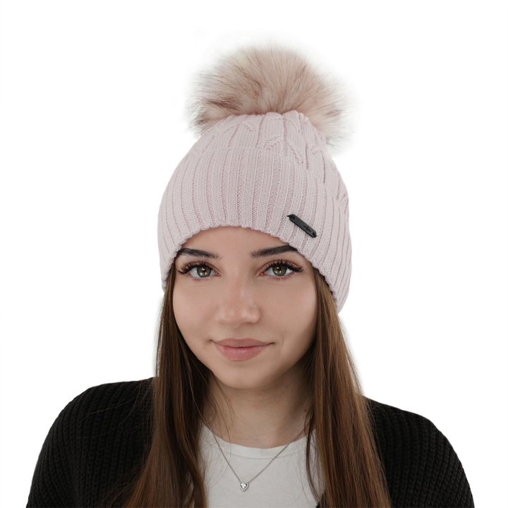 Berretto invernale donna, crema, 100% Lana Merino, Talaria